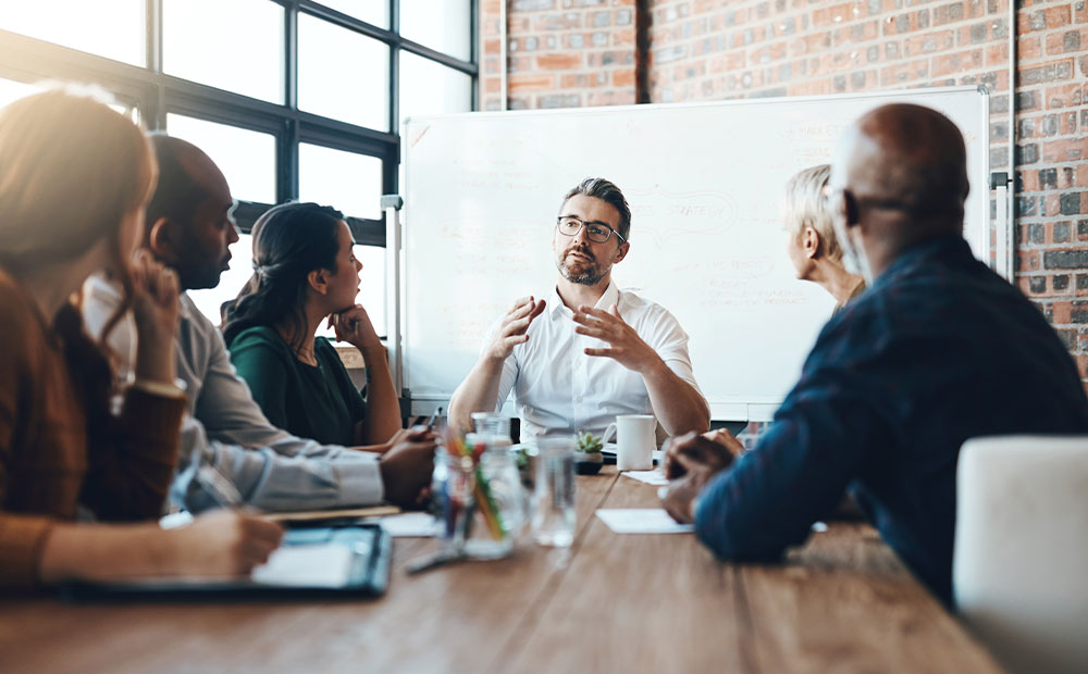 Reunión equipo lider ético organización