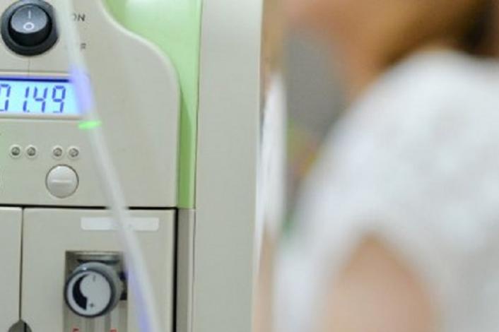 Close-up of a machine in a hospital
