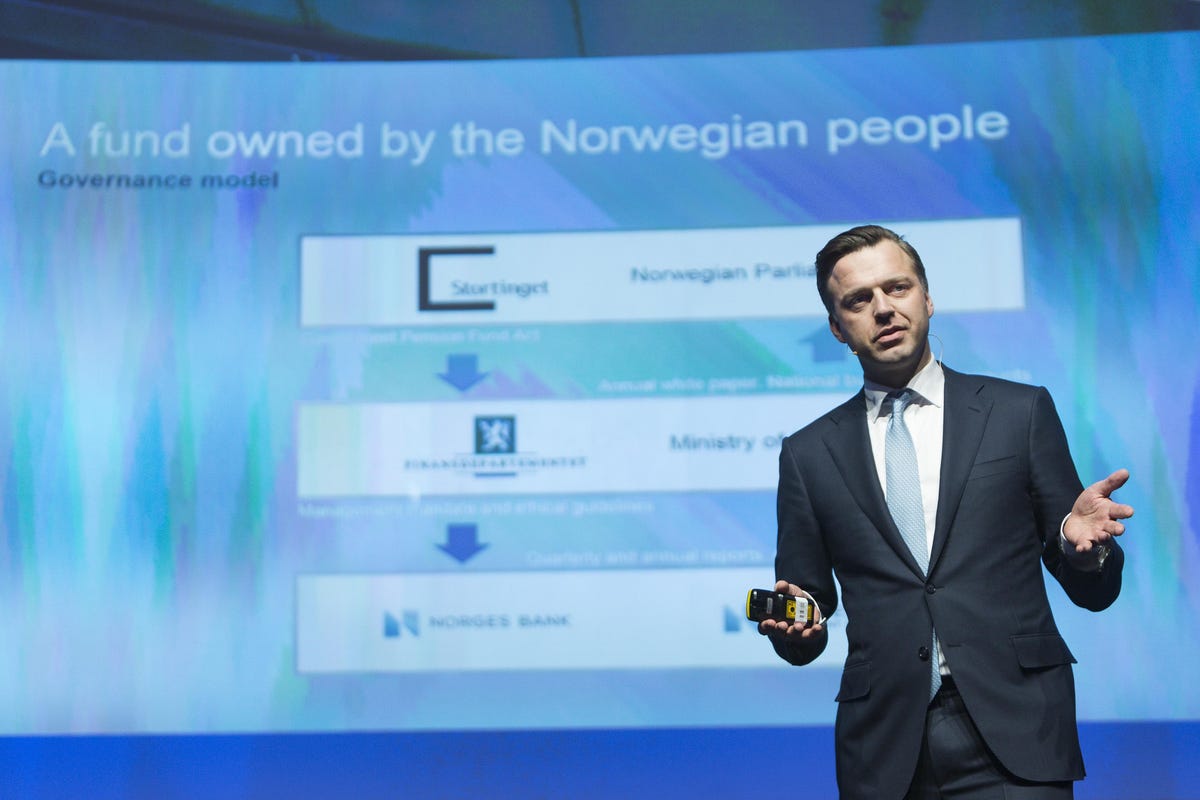 Person talking at a conference