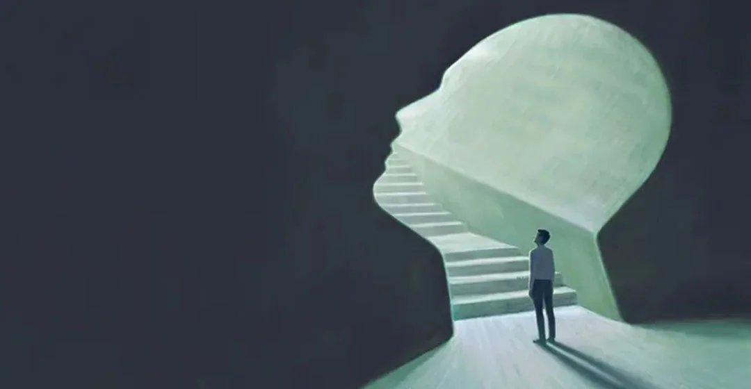ilustracion escalera en una cabeza