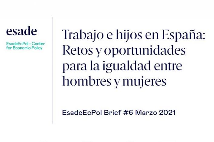 Titular 'Trabajo e hijos en España: Retos y oportunidades para la igualdad entre hombre y mujeres'