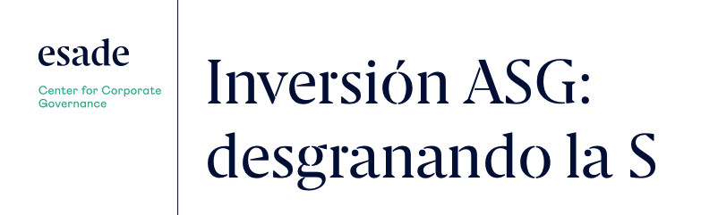 Título del informe en un fondo blanco con el logo de Esade CGC