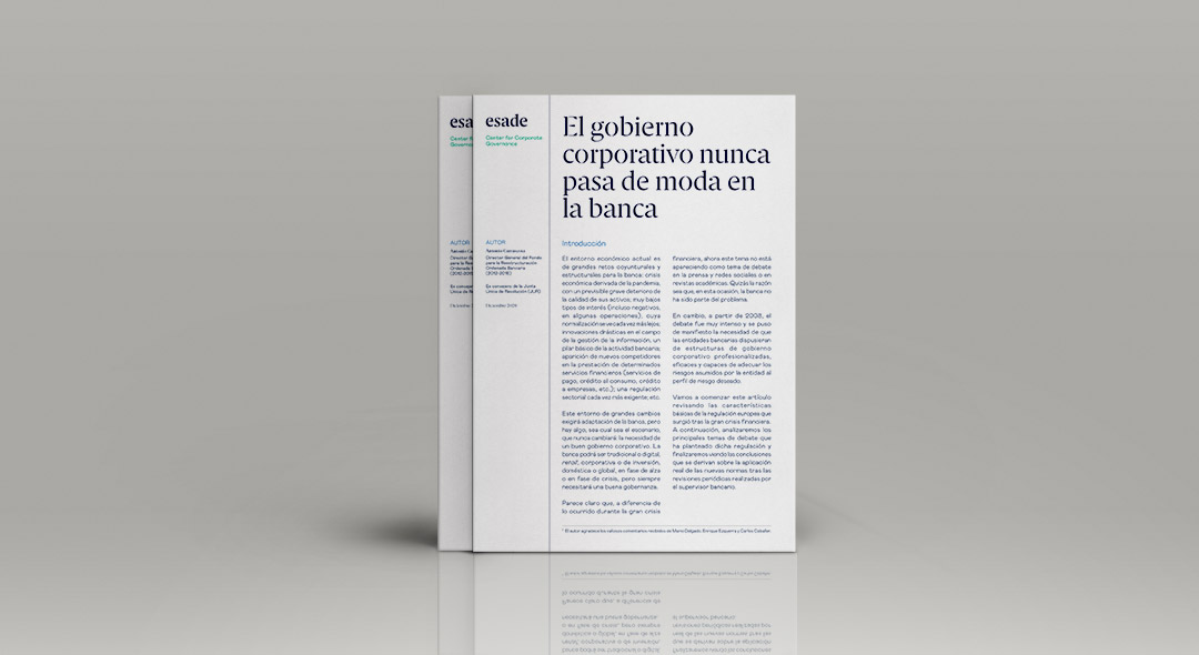 El gobierno corporativo nunca pasa de moda en la banca