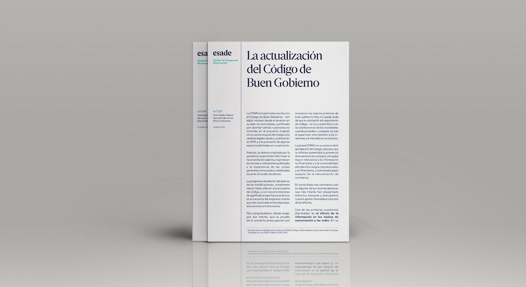 La actualización del código de buen gobierno