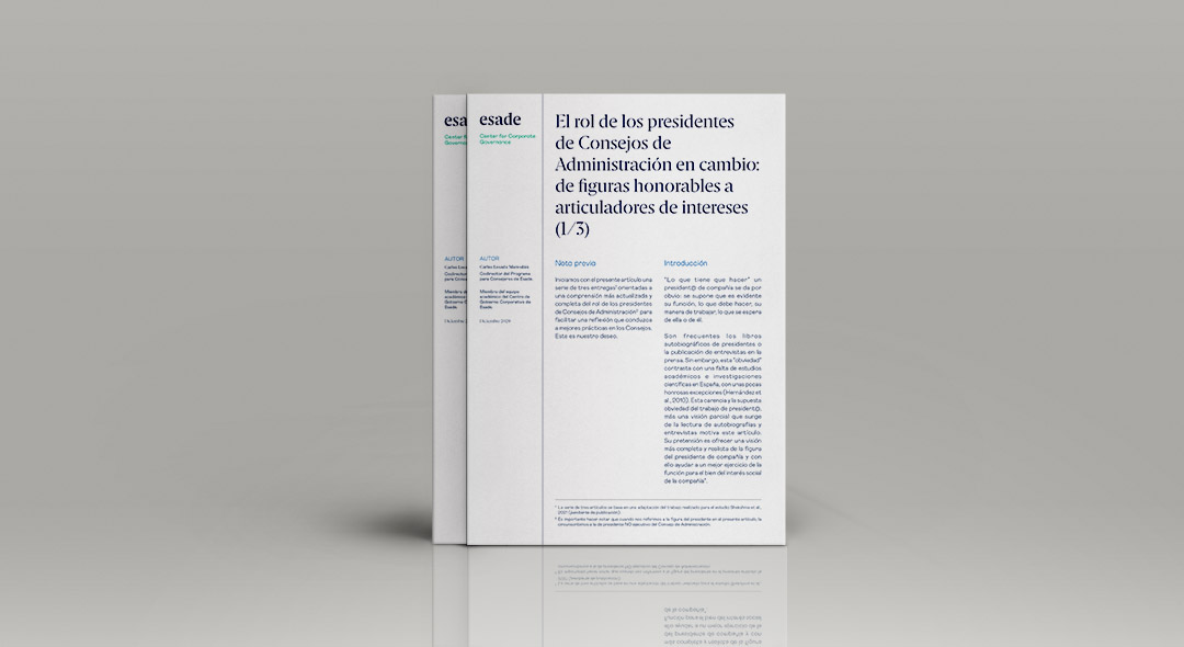 El rol de los presidentes de consejo de administración en cambio: de figuras honorables a articuladores de intereses