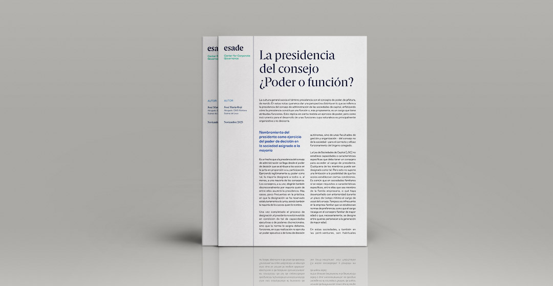 La presidencia del consejo ¿Consejo o función?