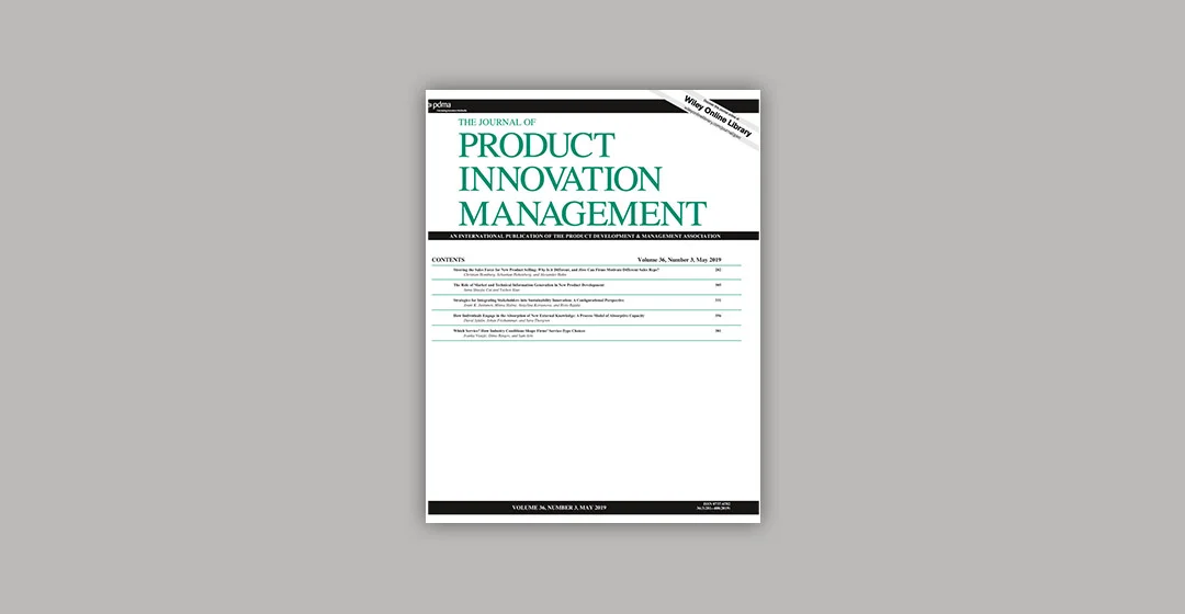 Journal of Product Innovation Management, 36 (3), pp. 381-407.