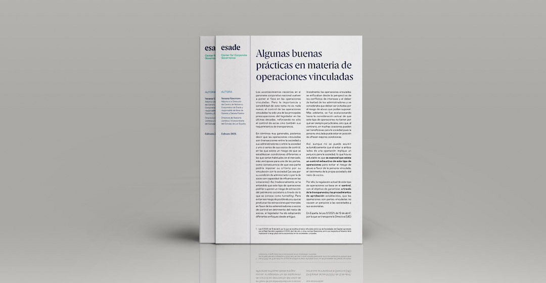 Algunas buenas prácticas en materia de operaciones vinculadas