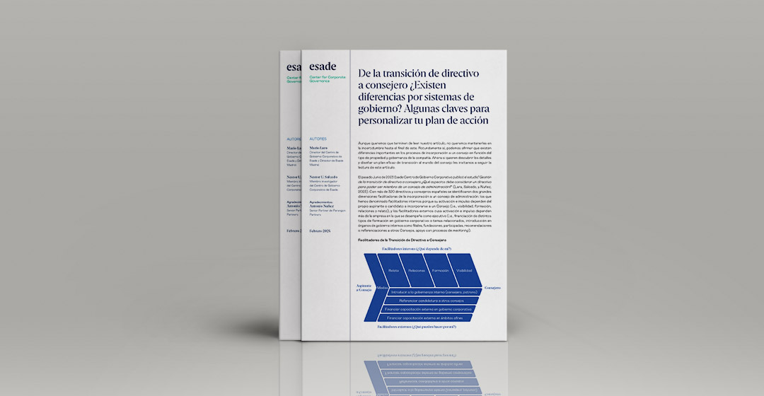 De la transición de directivo a consejero ¿Existen diferencias por sistemas de gobierno? Algunas claves para personalizar tu plan de acción.