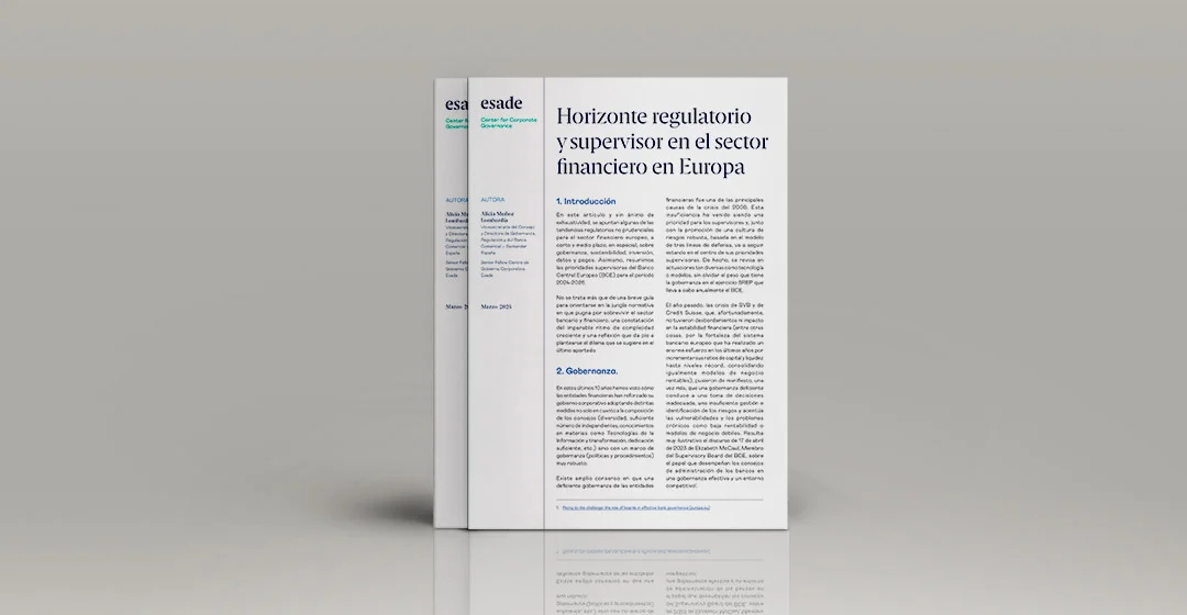 Horizonte regulatorio y supervisor en el sector financiero en Europa