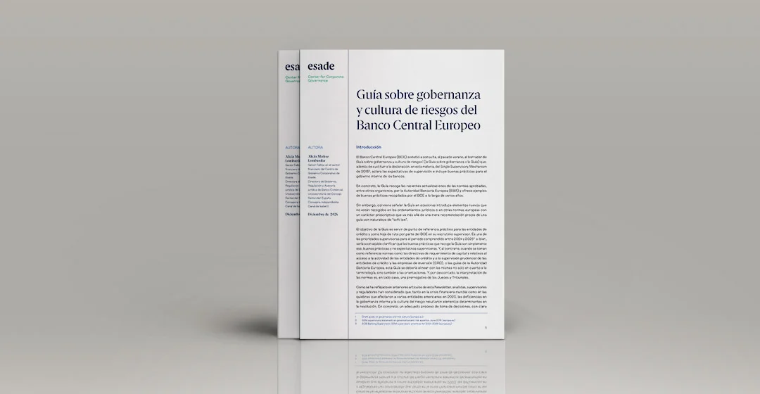 Guía sobre gobernanza y cultura de riesgos del Banco Central Europeo