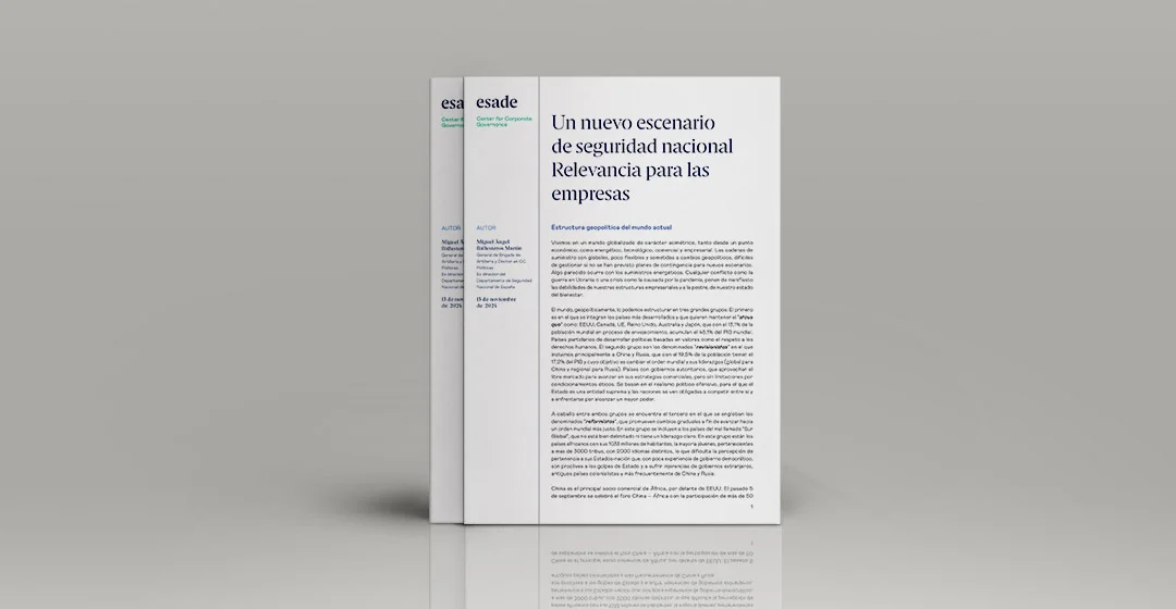 Un nuevo escenario de seguridad nacional Relevancia para las empresas