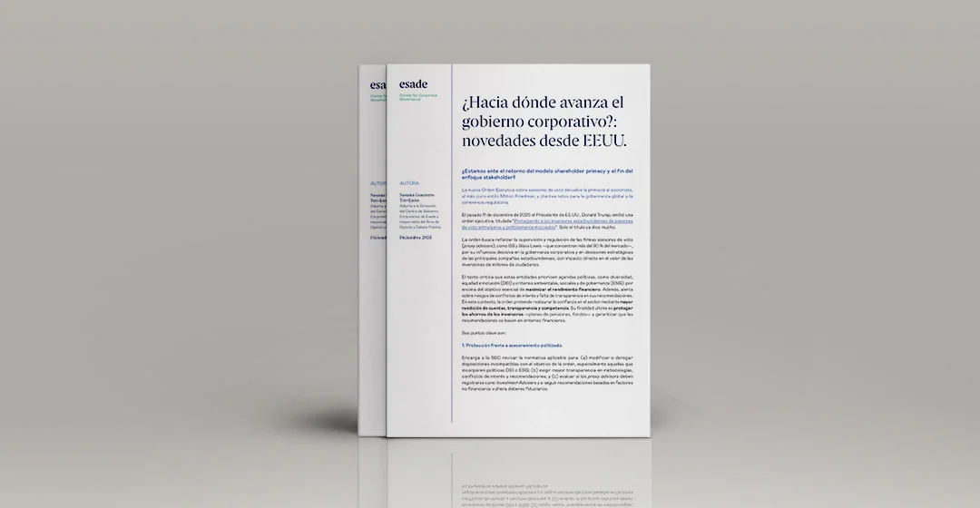 ¿Hacia dónde avanza el gobierno corporativo?: novedades desde EEUU