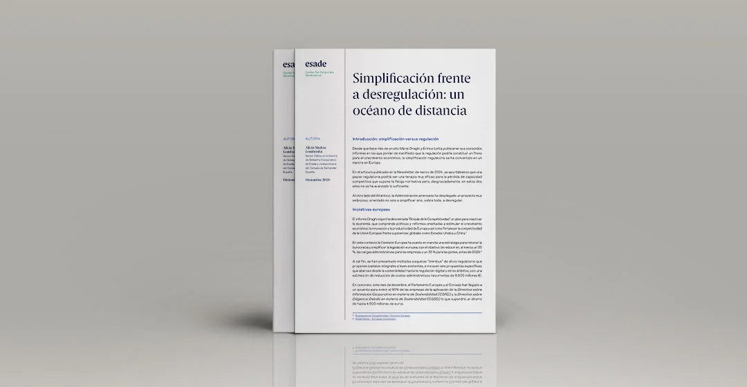 Simplificación frente a desregulación: un océano de distancia 