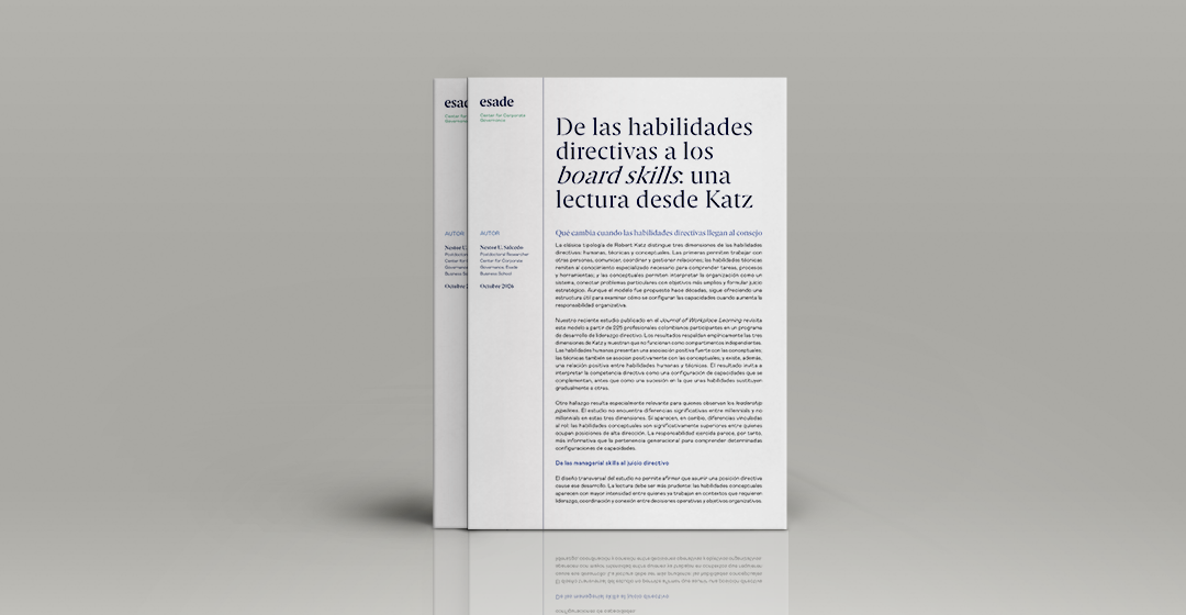 De las habilidades directivas a los board skills: una lectura desde Katz