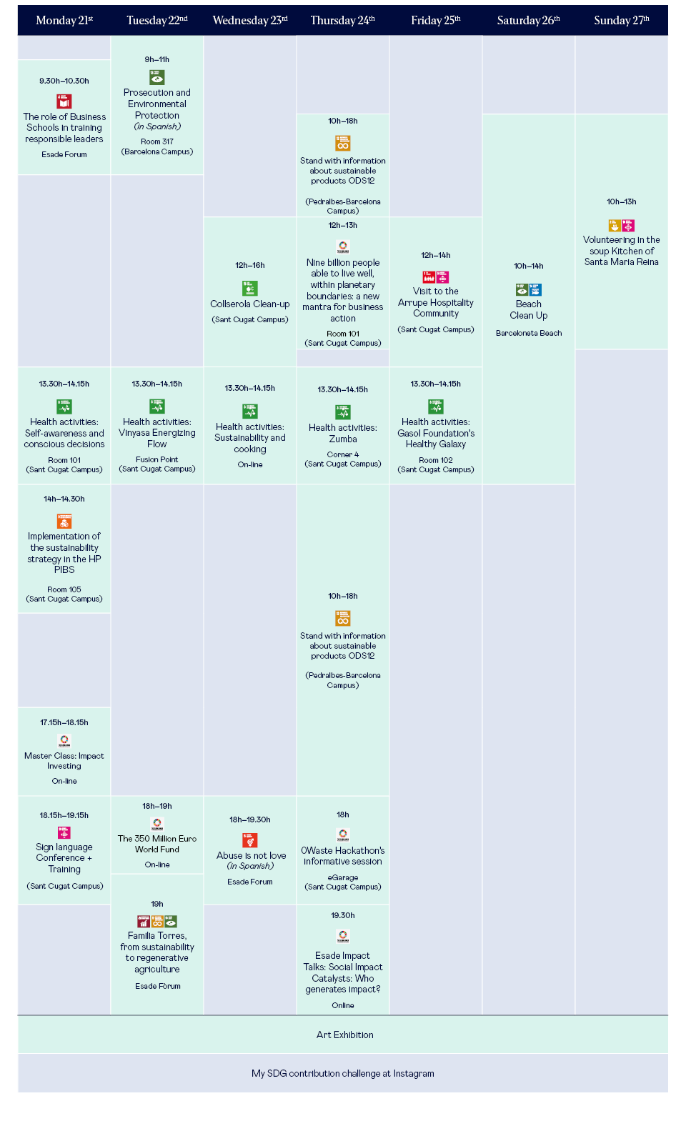 Actividades Co-curriculares abiertas a la comunidad